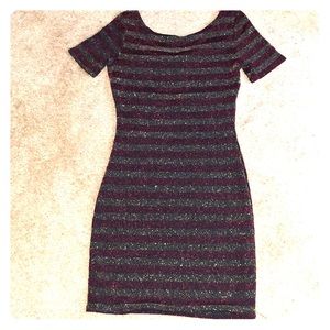 Red & Gold Sparkle Holiday Dress